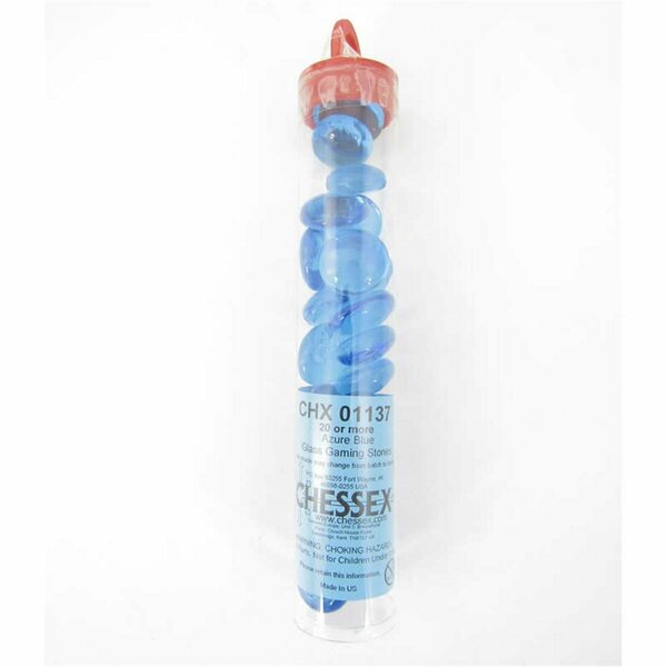 Time2Play Glass Stones Tube - Azure Blue, 20 Stones TI3301854